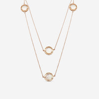 Damiani 18K Rose Gold Diamond Station Necklace 20083263