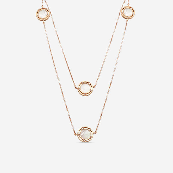 Damiani 18K Rose Gold Diamond Station Necklace 20083263