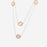 Damiani 18K Rose Gold Diamond Station Necklace 20083263