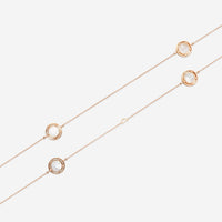 Damiani 18K Rose Gold Diamond Station Necklace 20083263