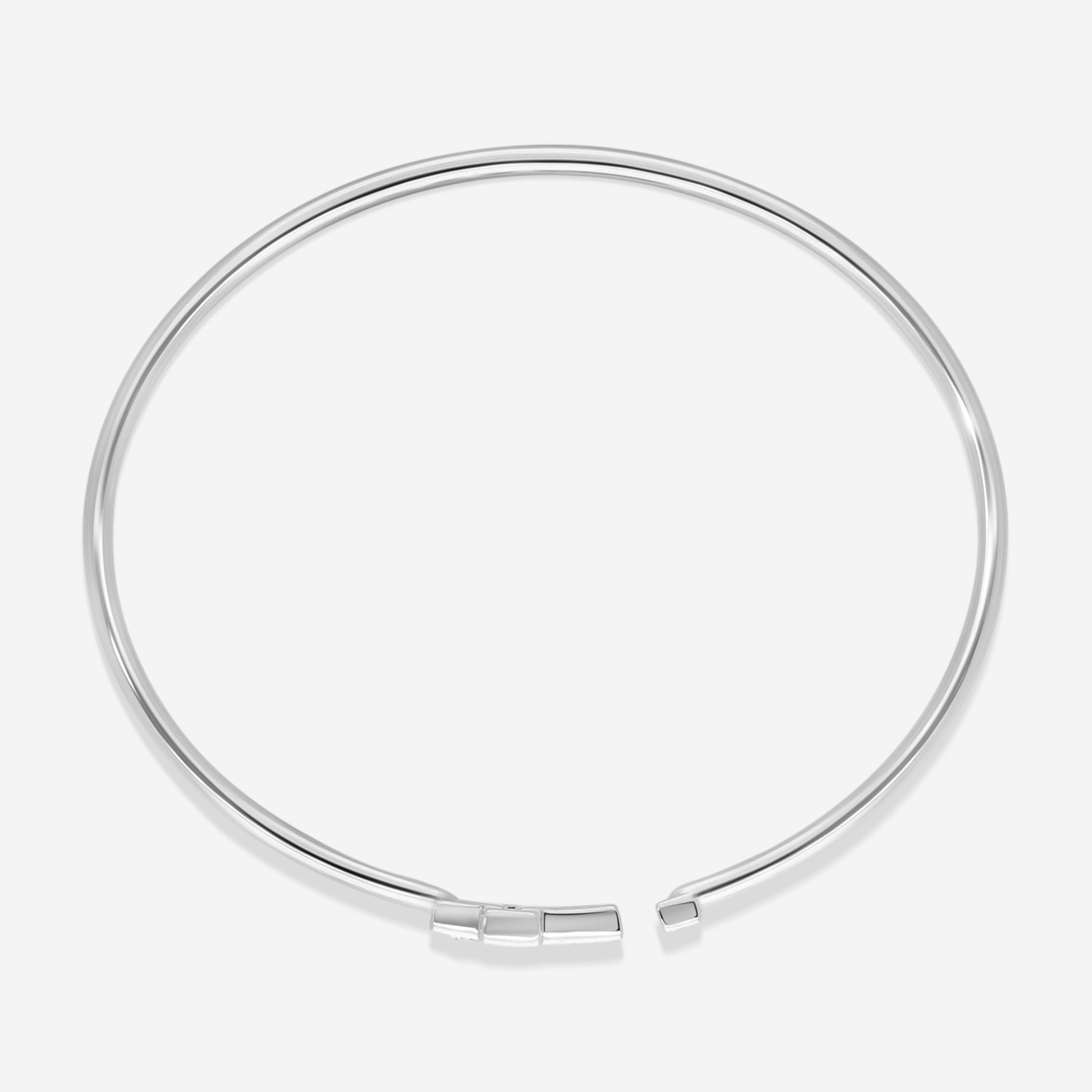 Damiani 18K Whıte Gold Diamond Bangle Bracelet 20083313 - THE SOLIST