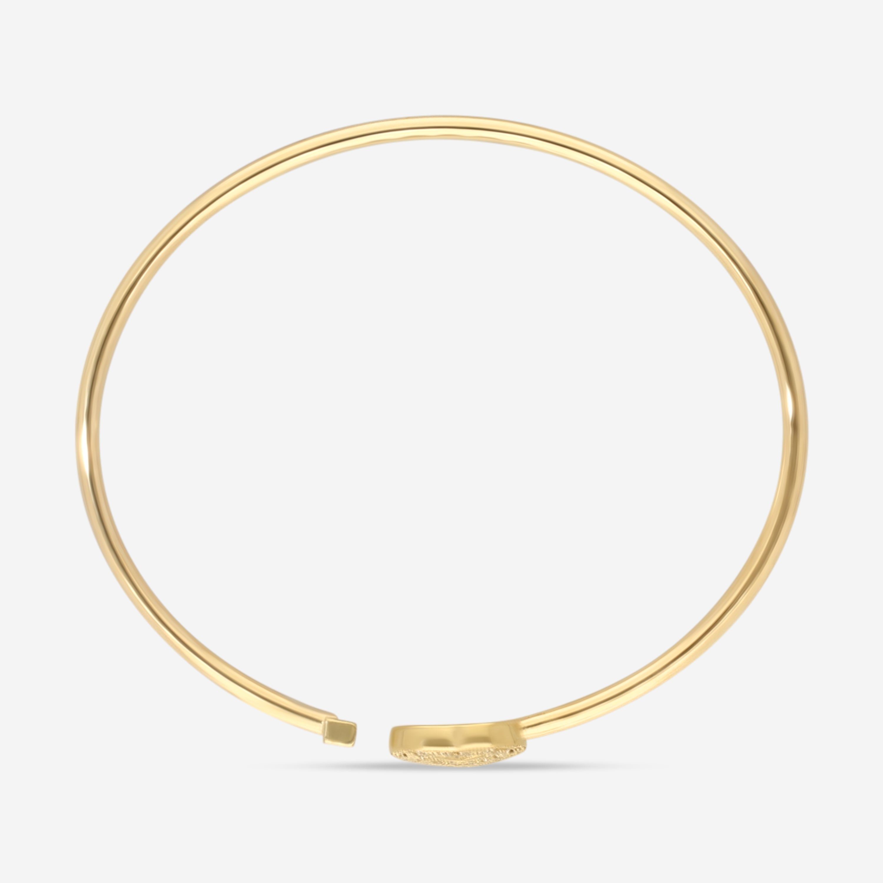 Damiani 18K Yellow Gold Diamond Heart Bangle Bracelet 20083332