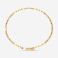 Damiani 18K Yellow Gold Diamond Heart Bangle Bracelet 20083332
