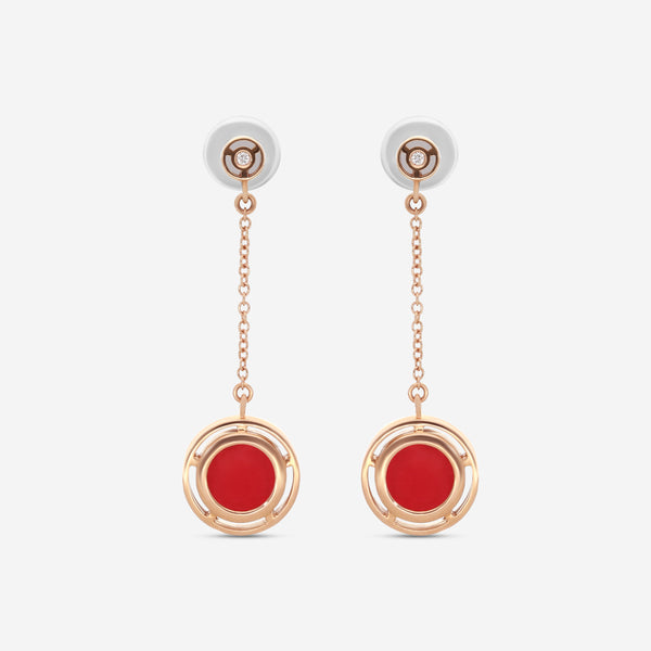 Damiani 18K Rose Gold Diamond Drop Earrings 20086729 - THE SOLIST