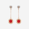 Damiani D. Side18K Rose Gold Diamond & Red Stone Drop Earrings 20086729