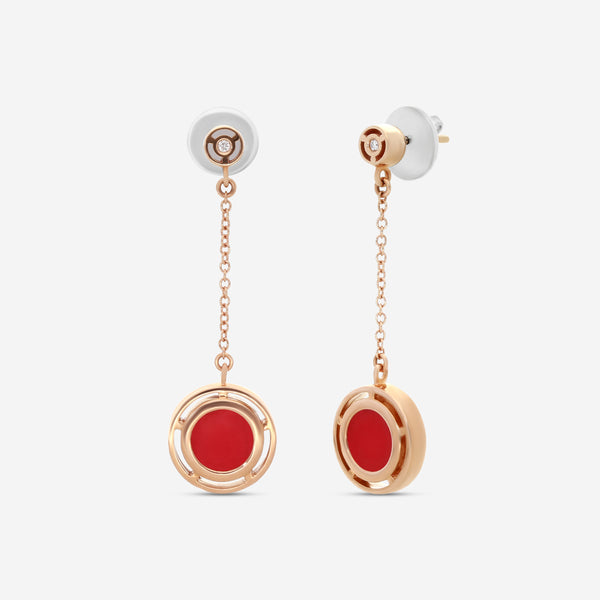 Damiani 18K Rose Gold Diamond Drop Earrings 20086729 - THE SOLIST