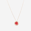 Damiani D. Side 18K Rose Gold Diamond & Red Stone Pendant Necklace 20086730
