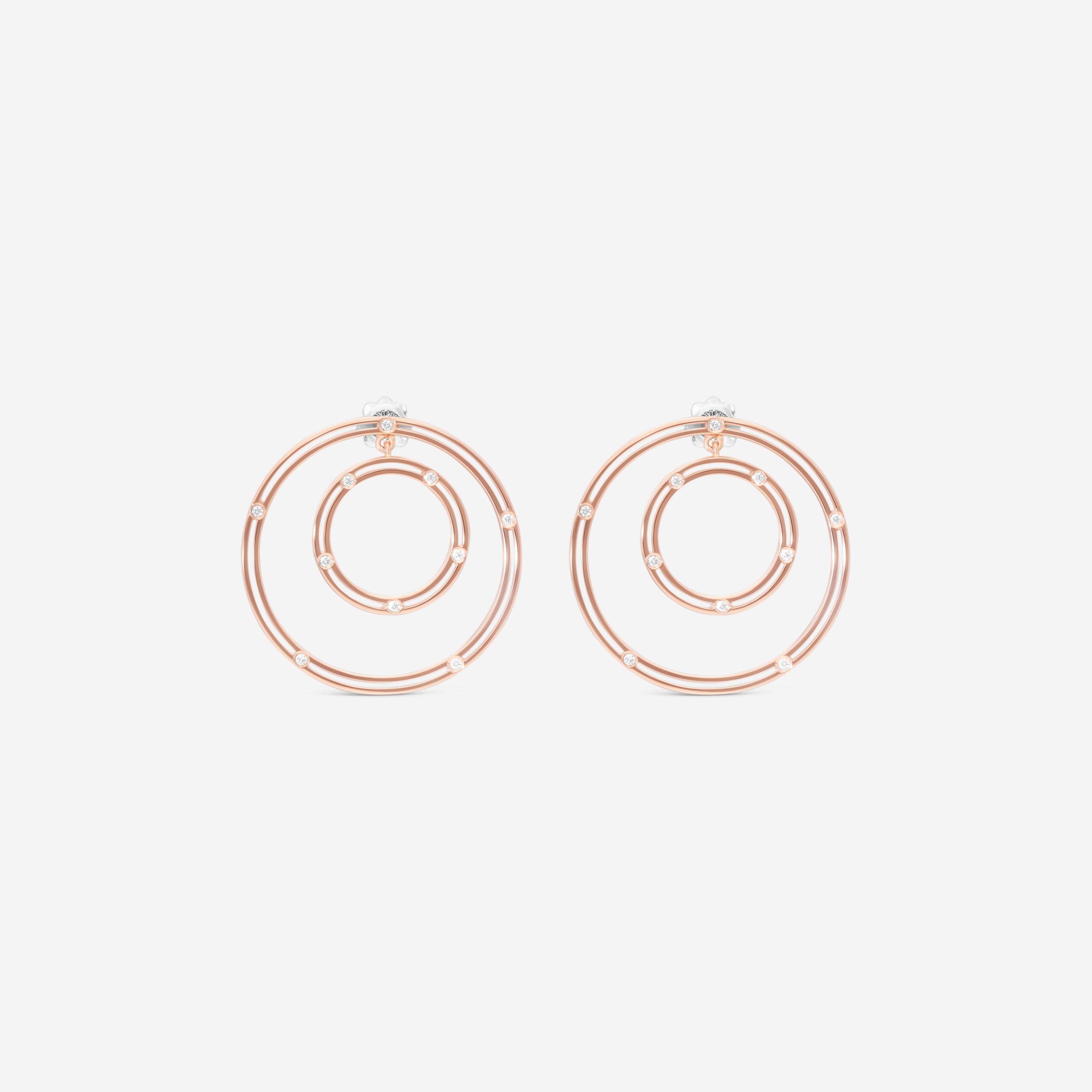 Damiani 18K Rose Gold Diamond Hoop Earrings 20086879 - THE SOLIST