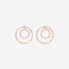Damiani 18K Rose Gold Diamond Circle Stud Earrings 20086879