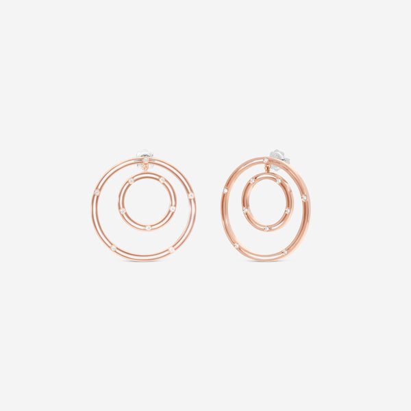 Damiani 18K Rose Gold Diamond Hoop Earrings 20086879 - THE SOLIST