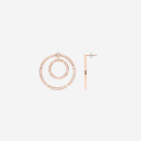 Damiani 18K Rose Gold Diamond Circle Stud Earrings 20086879