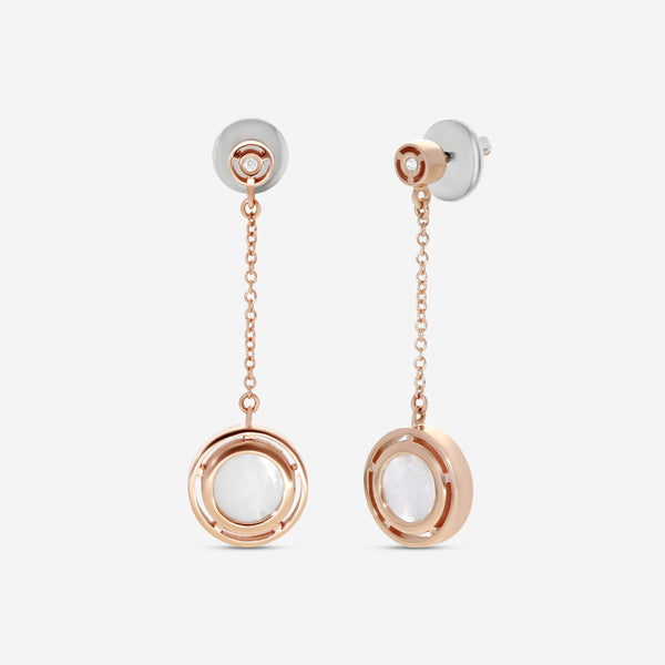 Damiani D. Side 18K Rose Gold Mother Of Pearl Diamond Drop Earrings 20086901