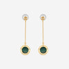 Damiani D. Side 18K Yellow Gold Diamond & Malachite Drop Earrings 20086902