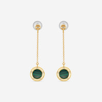 Damiani D. Side 18K Yellow Gold Diamond & Malachite Drop Earrings 20086902