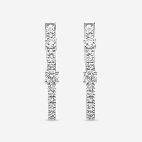 Damiani 18K White Gold, Diamond Huggie Earrings 20091228 - THE SOLIST