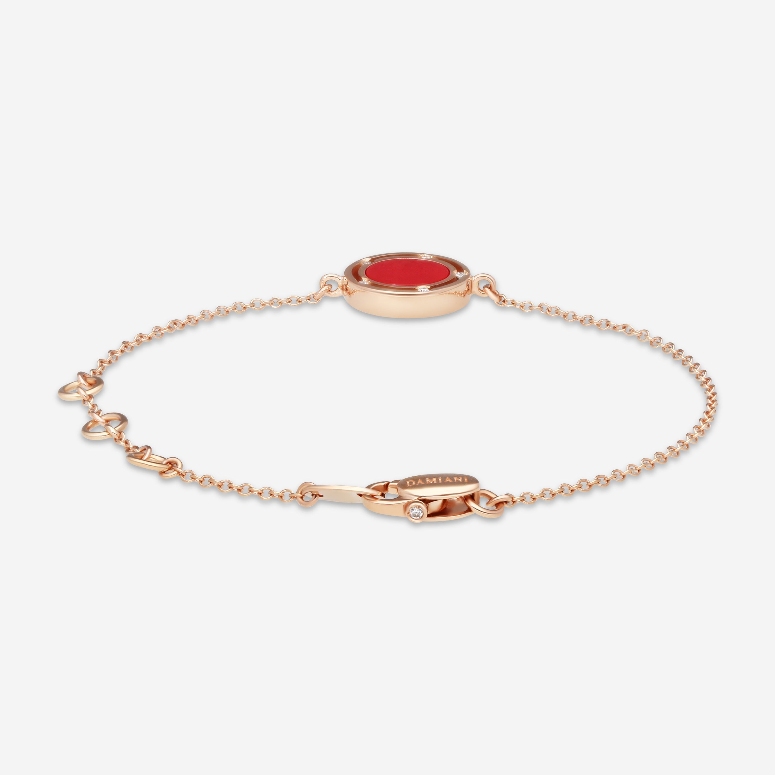 Damiani 18K Rose Gold Diamond Chain Bracelet 20086909