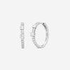 Damiani 18K Whıte Gold Diamond Hoop Earrings 20091233