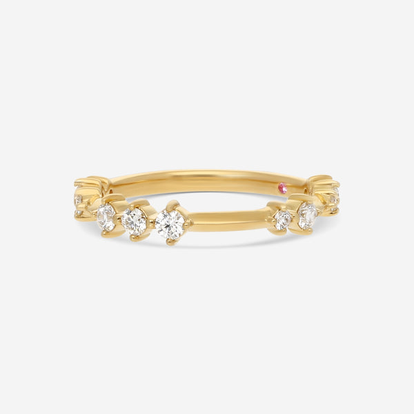 Hearts On Fire Love Code 18K Yellow Gold Band Ring Sz. 6.5 HP-HBA75648Y-C - THE SOLIST