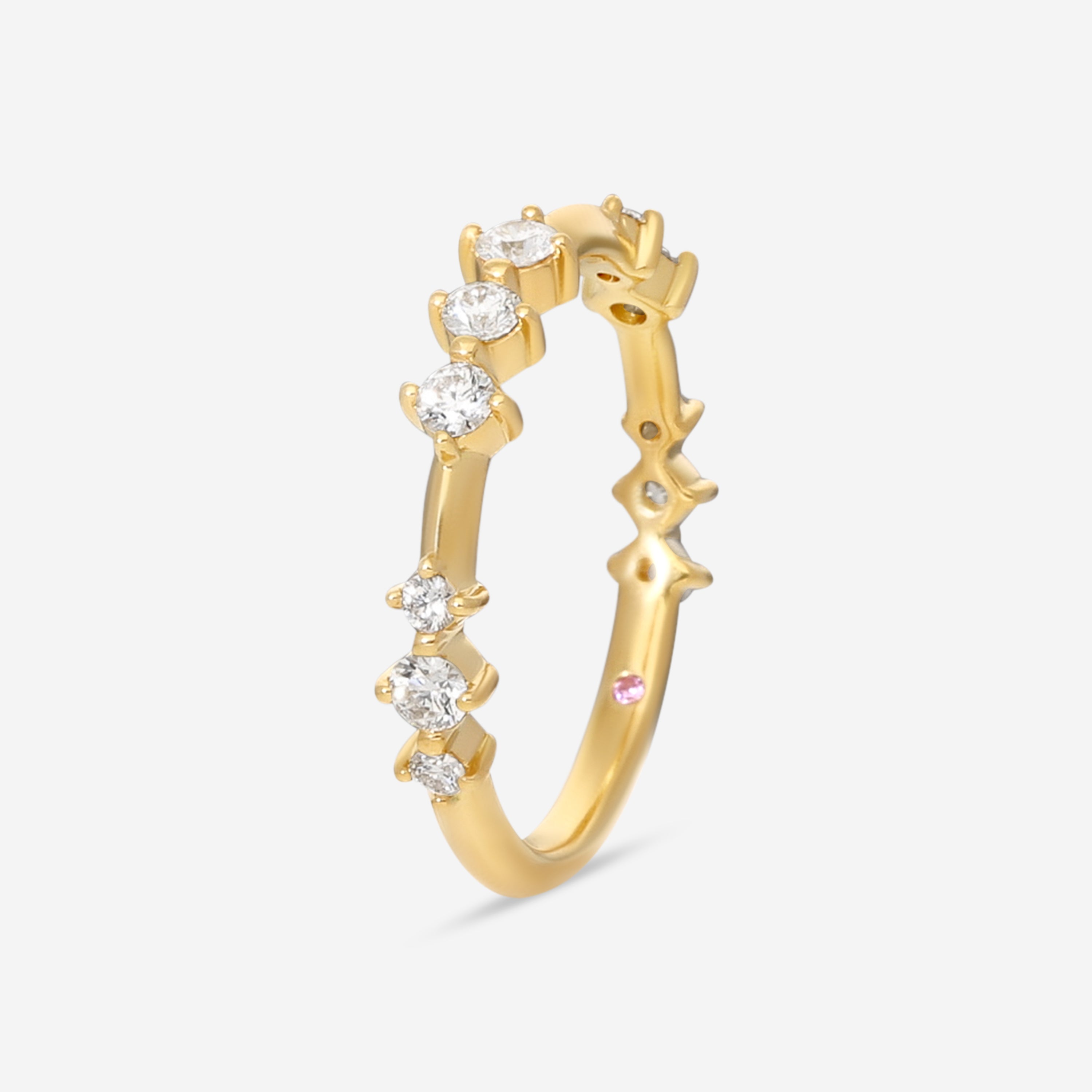 Hearts On Fire Love Code 18K Yellow Gold Band Ring Sz. 6.5 HP-HBA75648Y-C - THE SOLIST