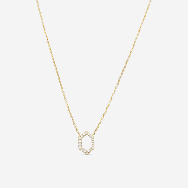 Hearts On Fire Charmed 18K Yellow Gold Hex Pendant HFPCHX00218Y - THE SOLIST