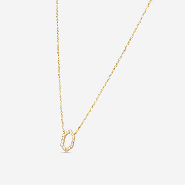 Hearts On Fire Charmed 18K Yellow Gold Hex Pendant HFPCHX00218Y - THE SOLIST