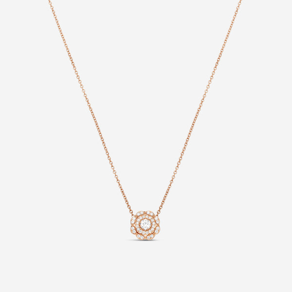 Hearts On Fire Lorelei 18K Rose Gold Double Halo Diamond Pendant HFPLORDBLDH00358R - THE SOLIST