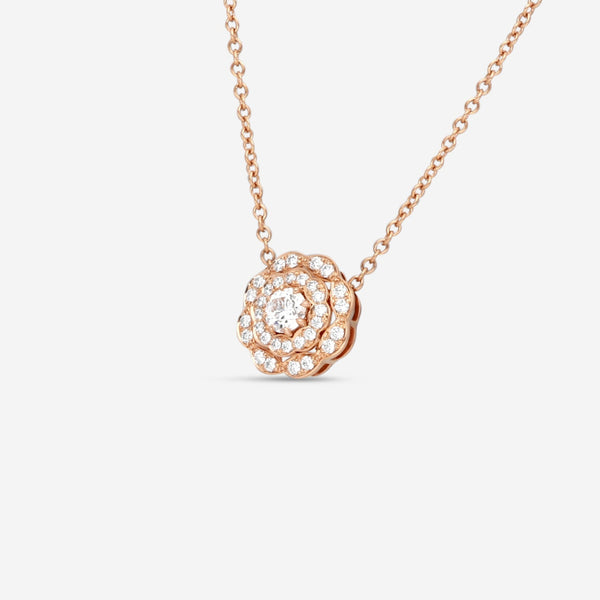 Hearts On Fire Lorelei 18K Rose Gold Double Halo Diamond Pendant HFPLORDBLDH00358R - THE SOLIST