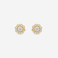 Hearts On Fire Lorelei 18K Yellow Gold Diamond Halo Stud Earrings HFELORDIAH00508Y - THE SOLIST