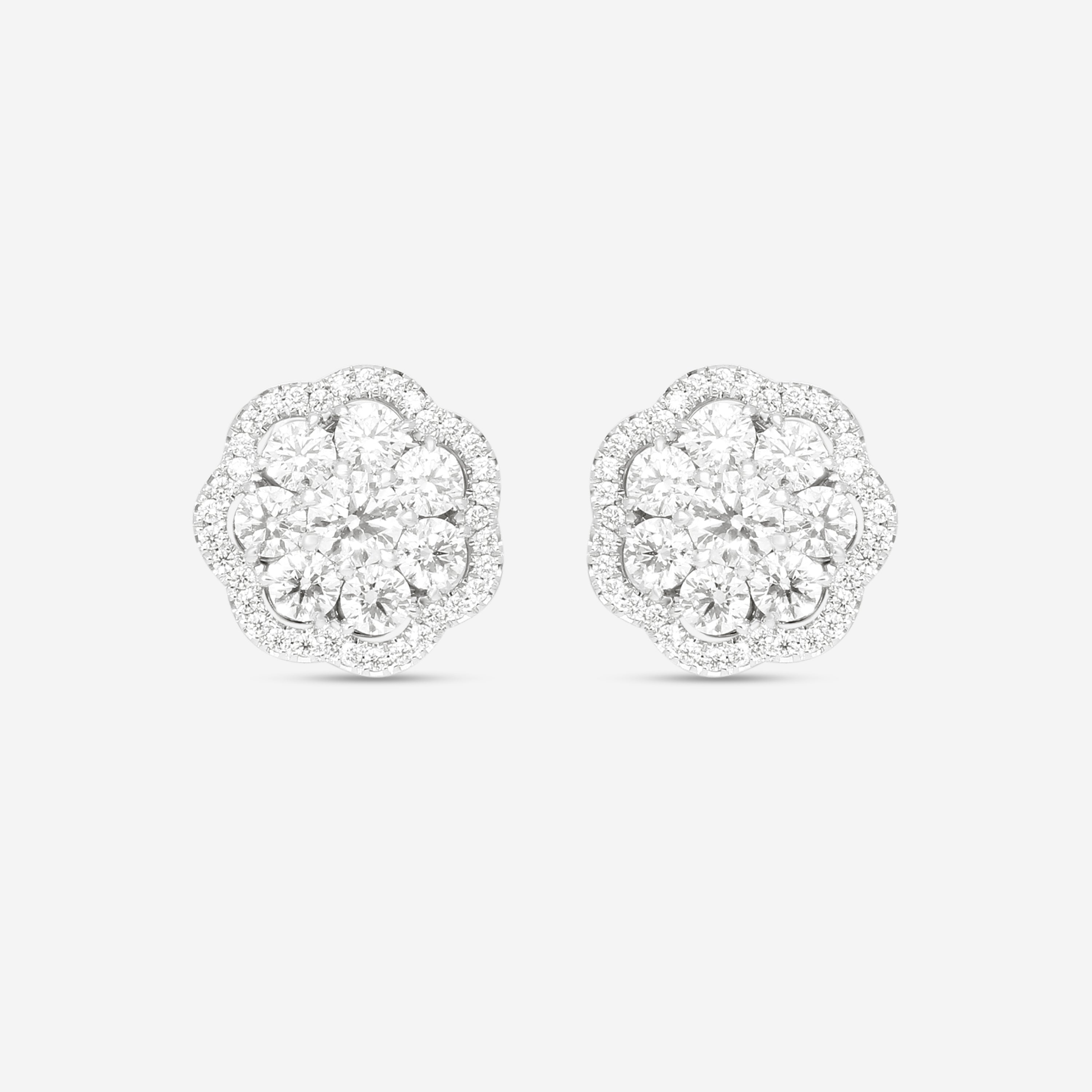 Hearts On Fire Aurora 18K White Gold Diamond Stud Earrings HFEAURC02478W-C - THE SOLIST