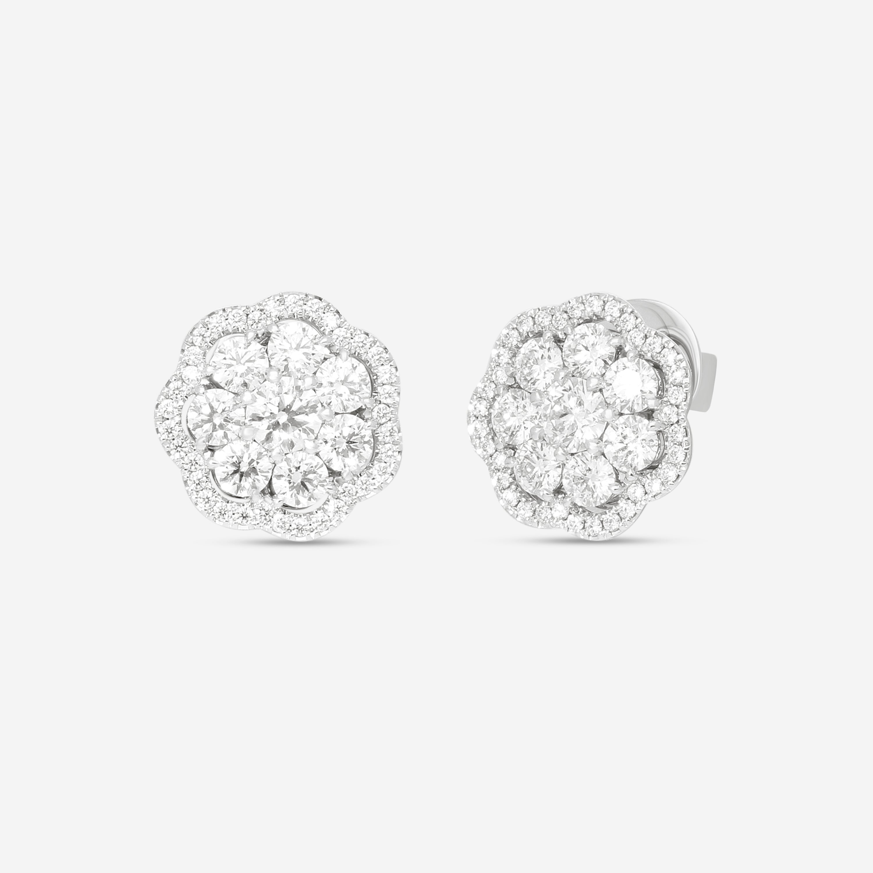 Hearts On Fire Aurora 18K White Gold Diamond Stud Earrings HFEAURC02478W-C - THE SOLIST