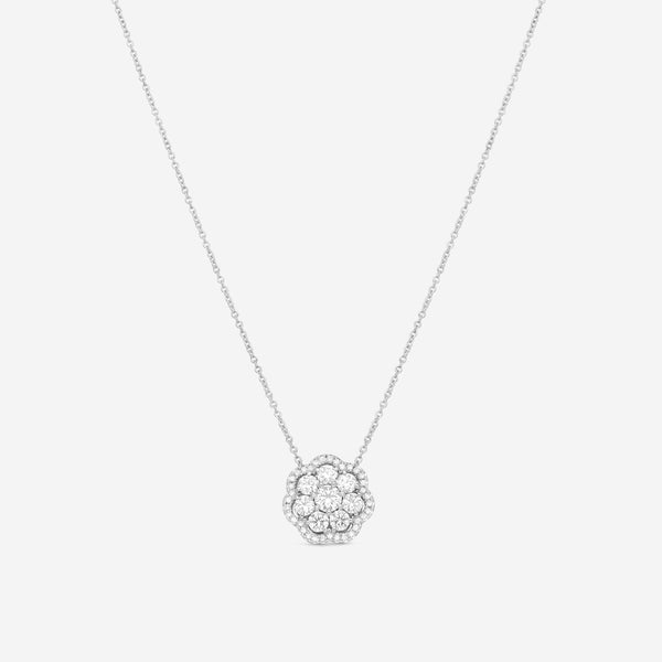 Hearts On Fire Aurora 18K White Gold Cluster Pendant HFPAURC01458W-C - THE SOLIST