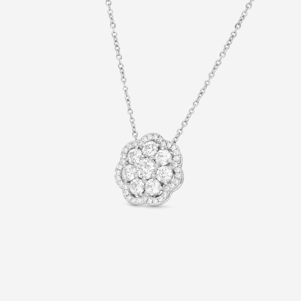 Hearts On Fire Aurora 18K White Gold Cluster Pendant HFPAURC01458W-C - THE SOLIST