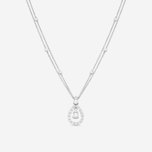 Hearts On Fire Aerial 18K White Gold Diamond Drop Necklace HFNADD00858W - THE SOLIST