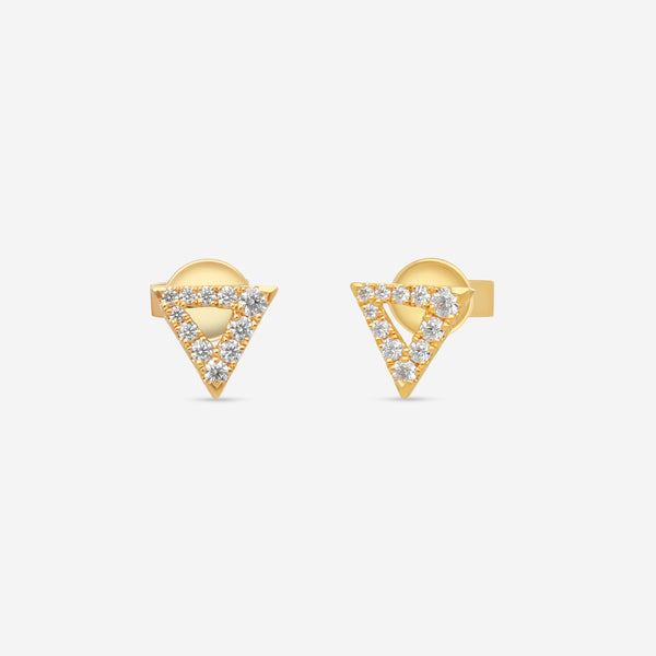 Hearts On Fire Charmed 18K Yellow Gold Triangle Earrings HFECHART00208Y - THE SOLIST