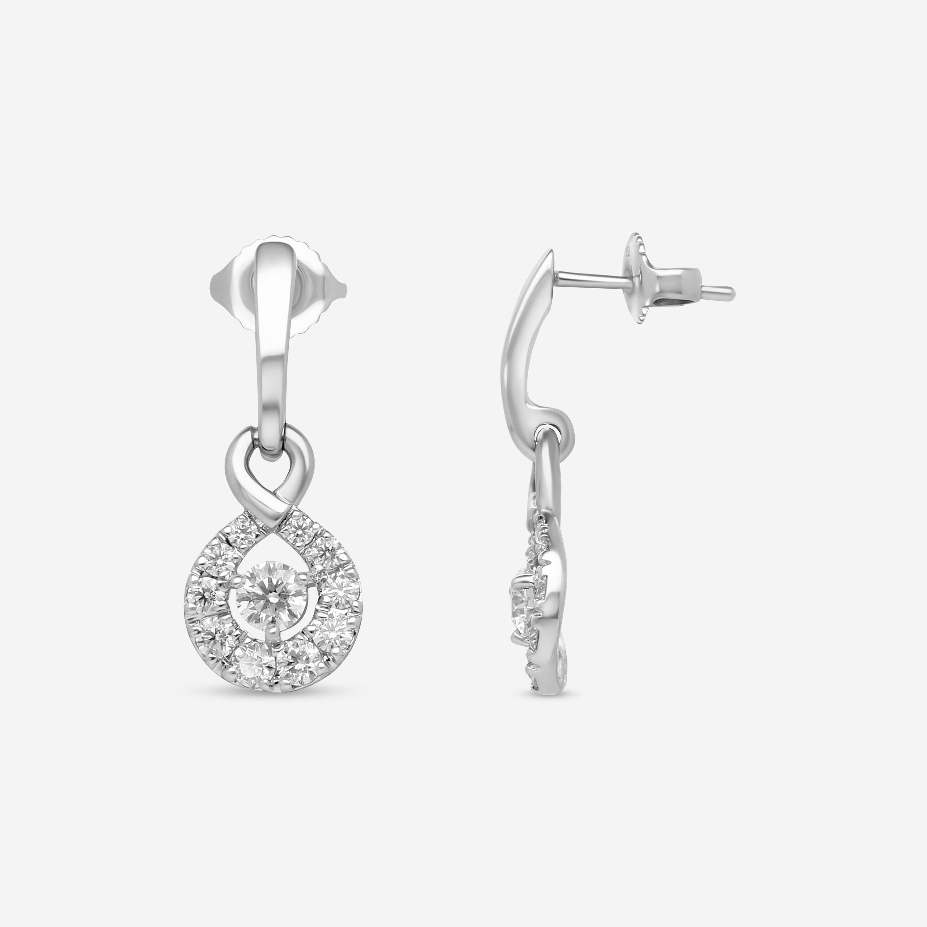 Hearts On Fire Optima 18K White Gold Diamond Drop Earrings HFEDOPD00908W - THE SOLIST