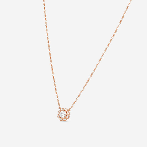 Hearts On Fire Lorelei 18K Rose Gold Diamond Halo Pendant HFPLORDIAH00508Y