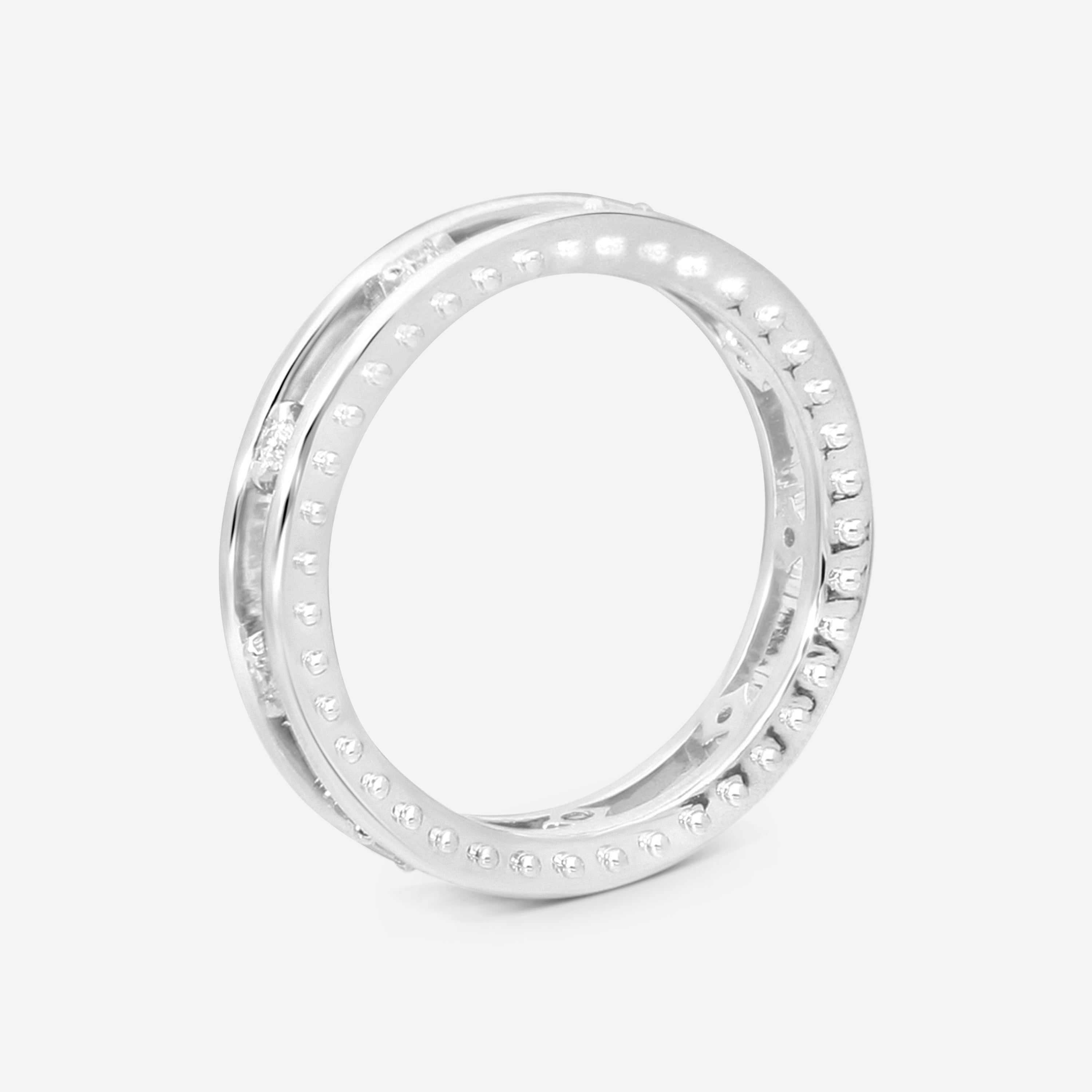 Hearts On Fire Sloane Picot 18K White Gold Floating Diamond Band Ring Sz. 6.5 HP-HBA75678W-Z65-C - THE SOLIST