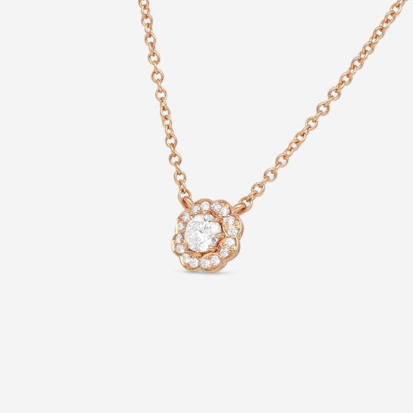 Hearts On Fire Lorelei 18K Rose Gold Diamond Halo Pendant HFPLORDIAH00258R - THE SOLIST