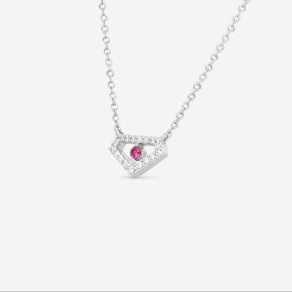 Hearts On Fire Triplicity 18K White Gold Voyage Emblem Pendant HFPTRIPDRVOY00128W - THE SOLIST