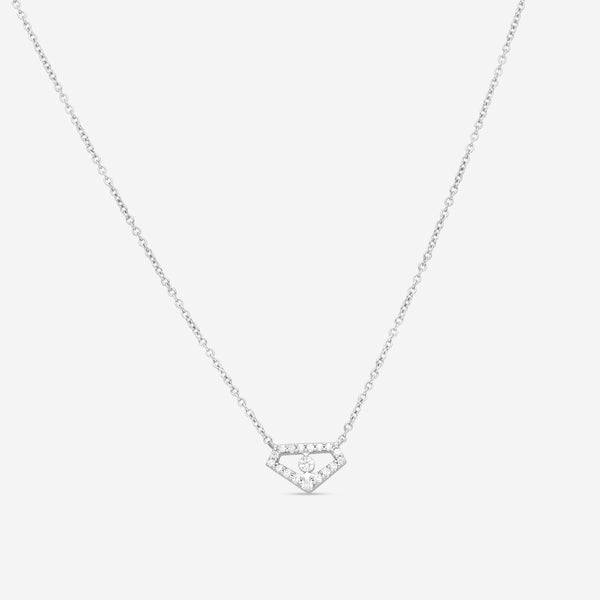 Hearts On Fire Triplicity 18K White Gold Emblem Pendant HFPTRIPEM00128W - THE SOLIST