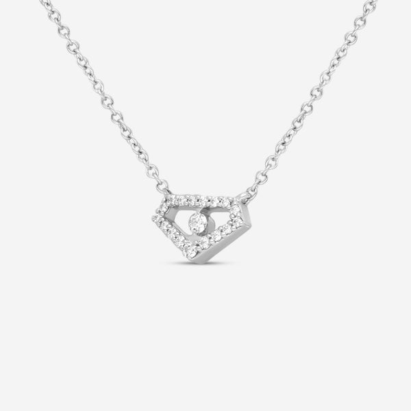 Hearts On Fire Triplicity 18K White Gold Emblem Pendant HFPTRIPEM00128W - THE SOLIST