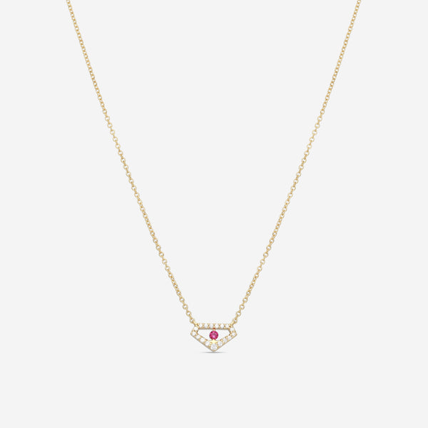 Hearts On Fire Triplicity 18K Yellow Gold Voyage Emblem Pendant HFPTRIPDRVOY00128Y - THE SOLIST