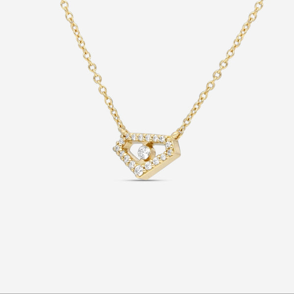 Hearts On Fire Triplicity 18K Yellow Gold Emblem Pendant HFPTRIPEM00128Y - THE SOLIST