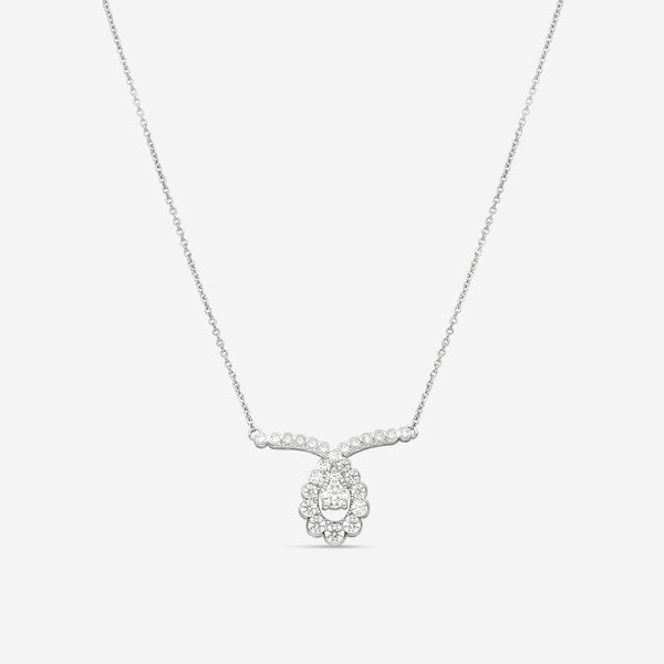 Hearts On Fire Aerial 18K White Gold Regal Scroll Drop
