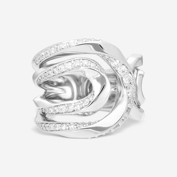 Hearts On Fire Atlantico 18K White Gold Crest Diamond Ring Sz. 5.5 HFRATCR00558W - THE SOLIST