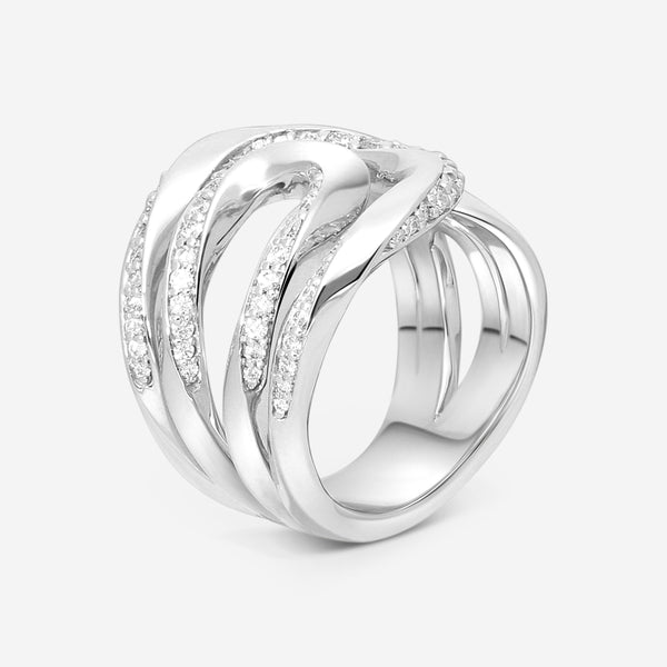 Hearts On Fire Atlantico 18K White Gold Crest Diamond Ring Sz. 5.5 HFRATCR00558W - THE SOLIST