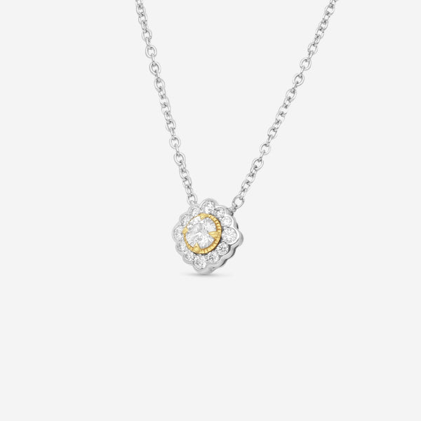 Hearts On Fire Liliana Platinum & 18K Yellow Gold Diamond Flower Pendant HFPLILFLWR00288P - THE SOLIST