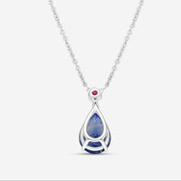 Roberto Coin 18K White Gold Diamond & Blue Sapphire Pendant Necklace 6520084AW18S2