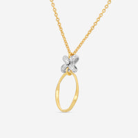 Marco Bicego Marrakech Onde 18K Yellow Gold & White Gold Diamond Pendant Necklace CG830_B3_YW_M5