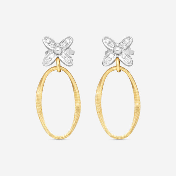 Marco Bicego Marrakech Onde 18K Yellow & White Gold Drop Earrings OG394_B3_YW_M5